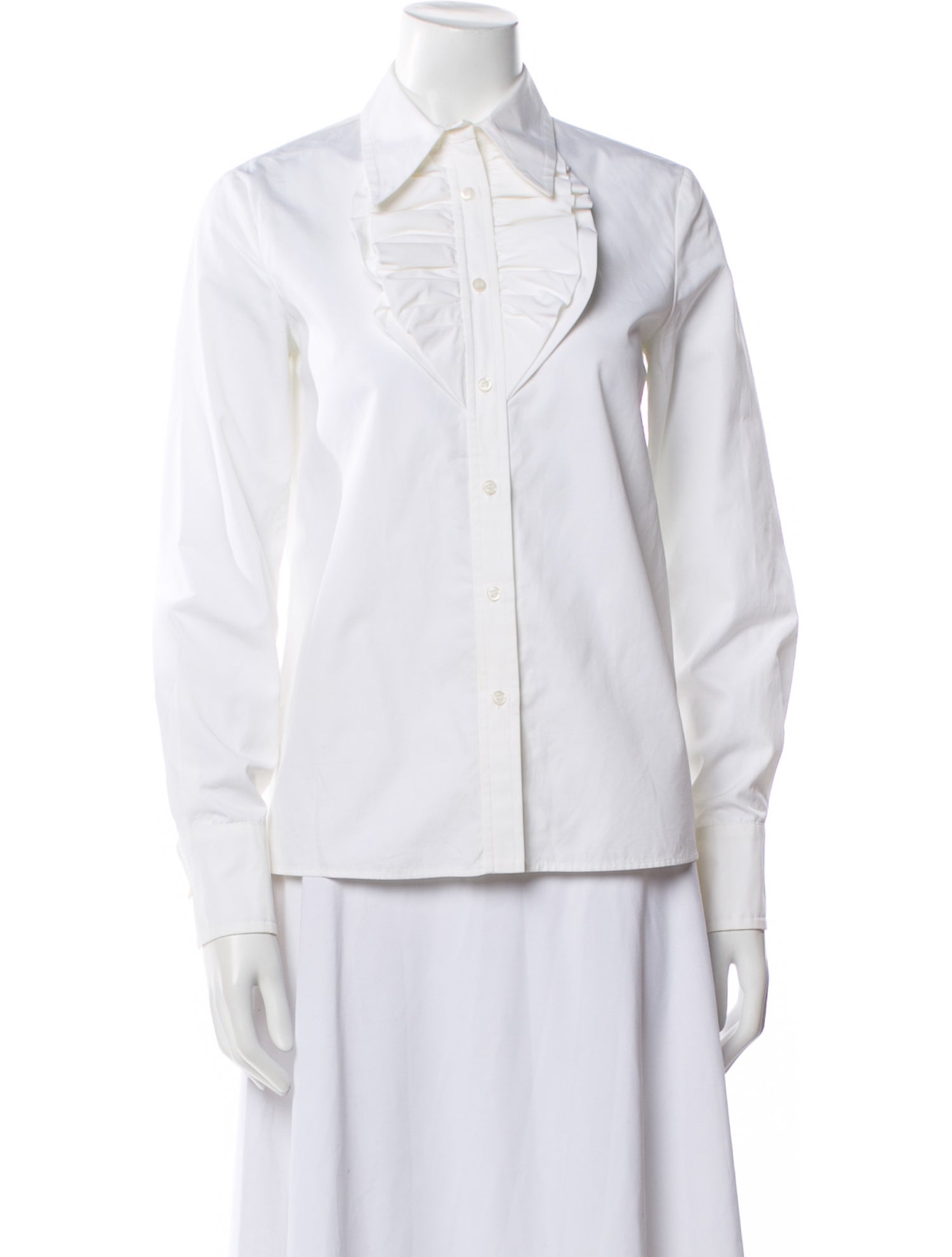 Miu Miu 2017 Long Sleeve Button-Up Top