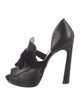 Miu Miu Leather Bow Accents D'Orsay Pumps