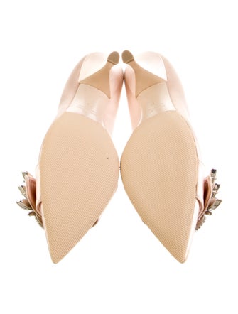 Miu Miu Satin Crystal Embellishments Pumps