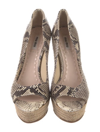 Miu Miu Snakeskin Animal Print Pumps
