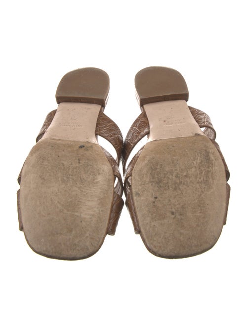 Miu Miu Leather Crystal Embellishments Slides