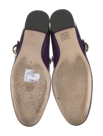 Miu Miu Patent Leather Crystal Embellishments Mary Jane Flats