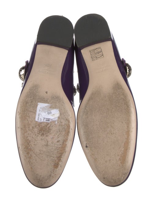 Miu Miu Patent Leather Crystal Embellishments Mary Jane Flats