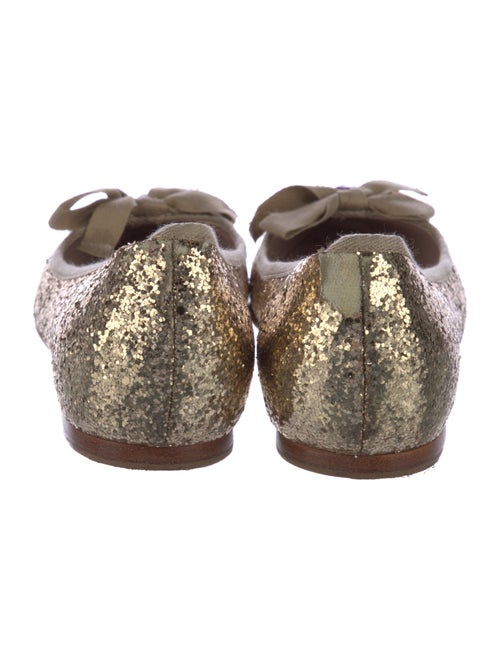 Miu Miu Glitter Bow Accents Flats