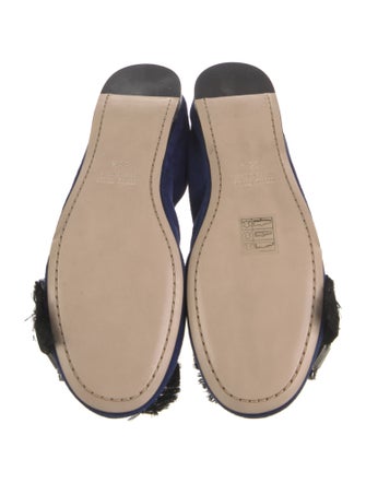 Miu Miu Suede Crystal Embellishments Flats