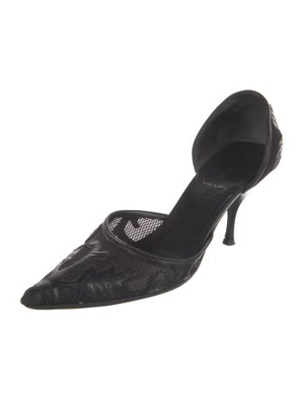 Miu Miu Mesh Mesh Accents D'Orsay Pumps