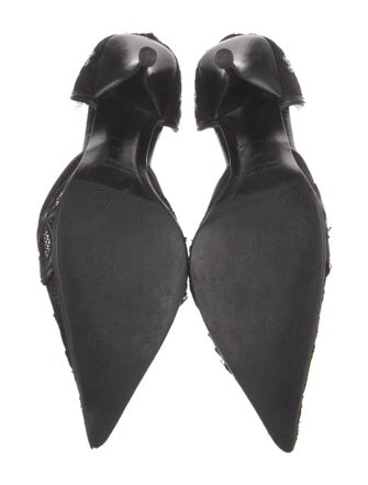 Miu Miu Mesh Mesh Accents D'Orsay Pumps