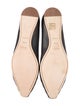 Miu Miu Leather Striped Ballet Flats