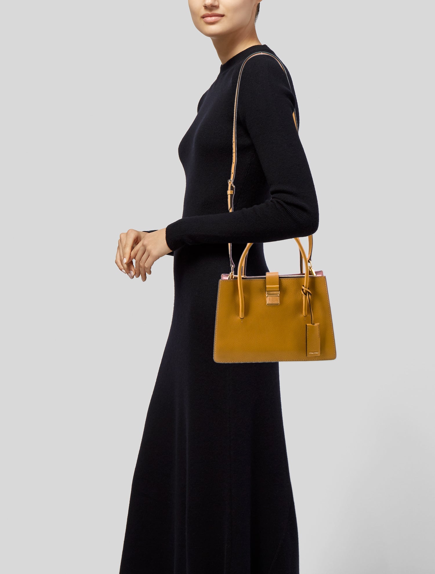 Miu Miu Leather Madras Convertible