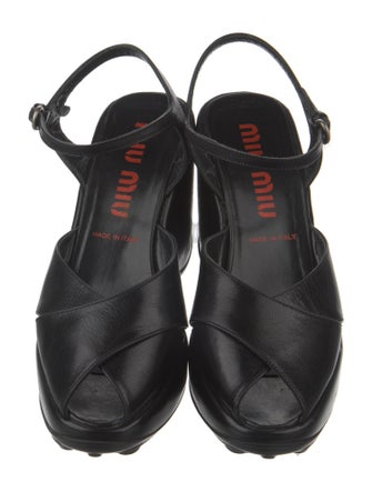 Miu Miu Leather Sandals