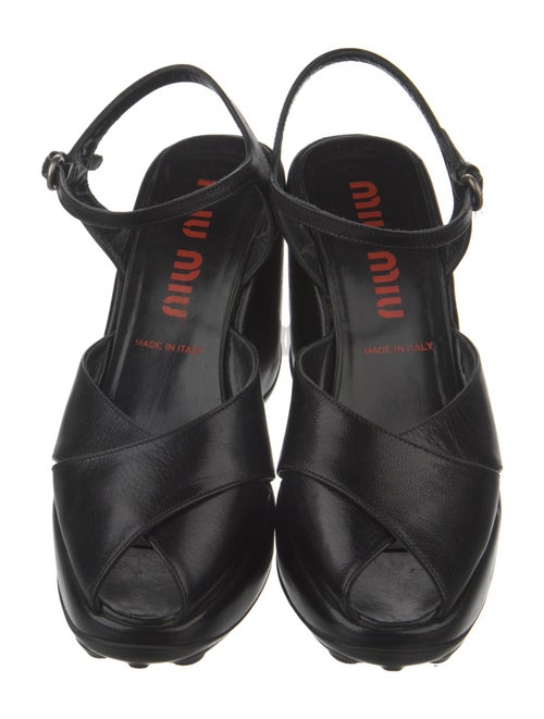 Miu Miu Leather Sandals