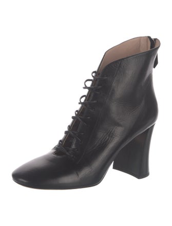 Miu Miu Leather Lace-Up Boots