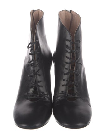 Miu Miu Leather Lace-Up Boots