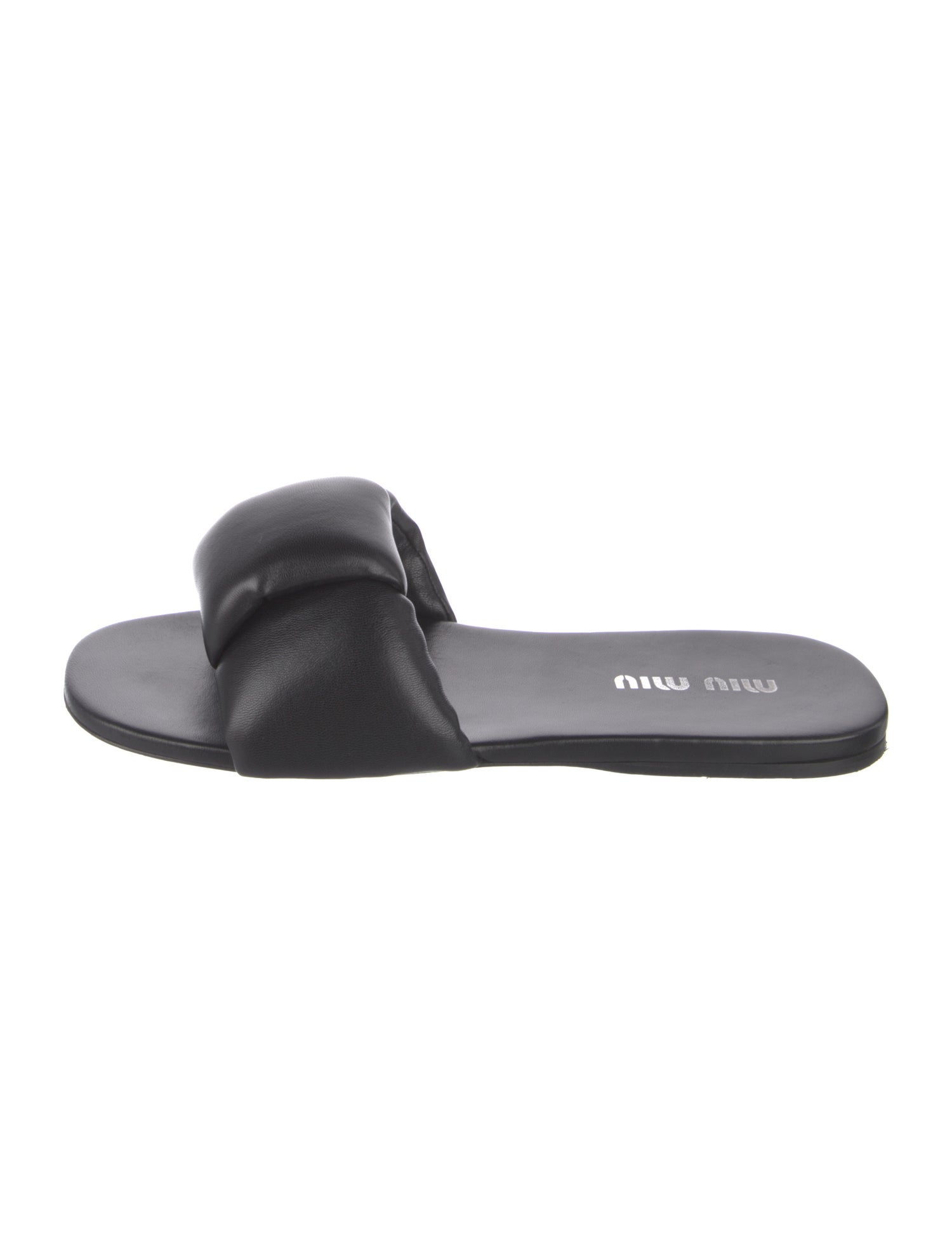 Miu Miu Leather Slides