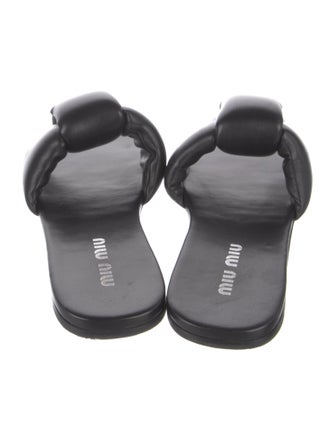 Miu Miu Leather Slides