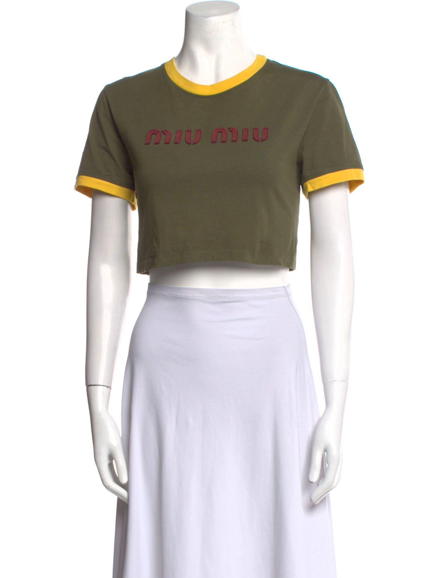 Miu Miu 2023 Graphic Print Crop Top w/ Tags