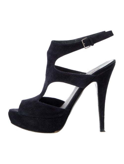 Miu Miu Suede T-Strap Sandals