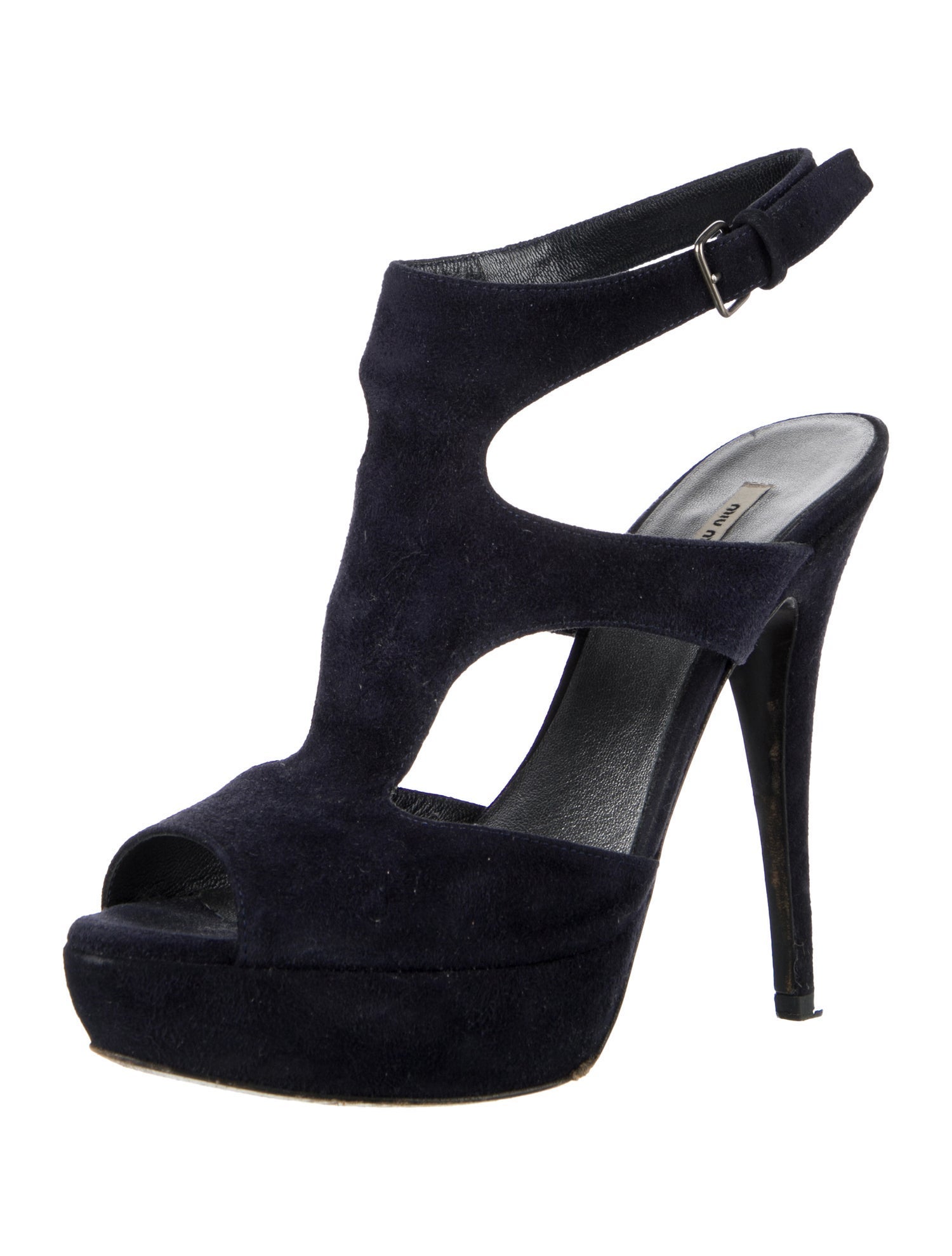 Miu Miu Suede T-Strap Sandals