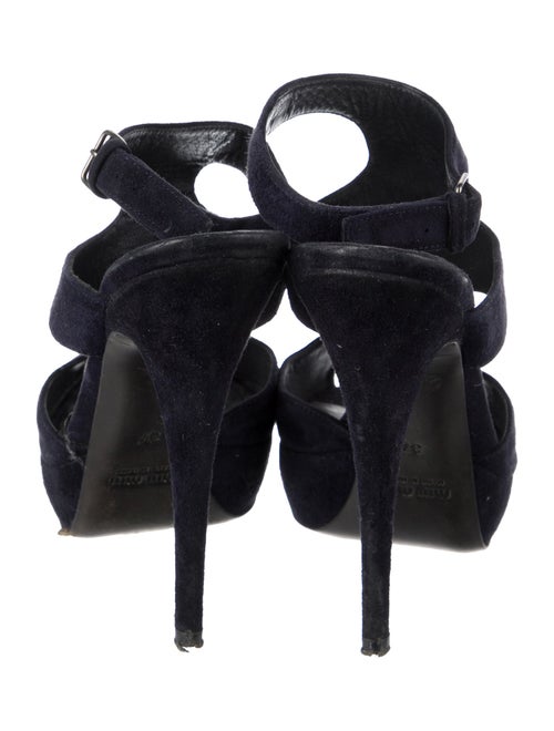 Miu Miu Suede T-Strap Sandals
