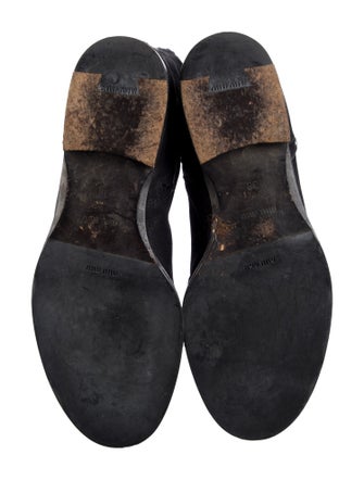 Miu Miu Leather Studded Accents Riding Boots