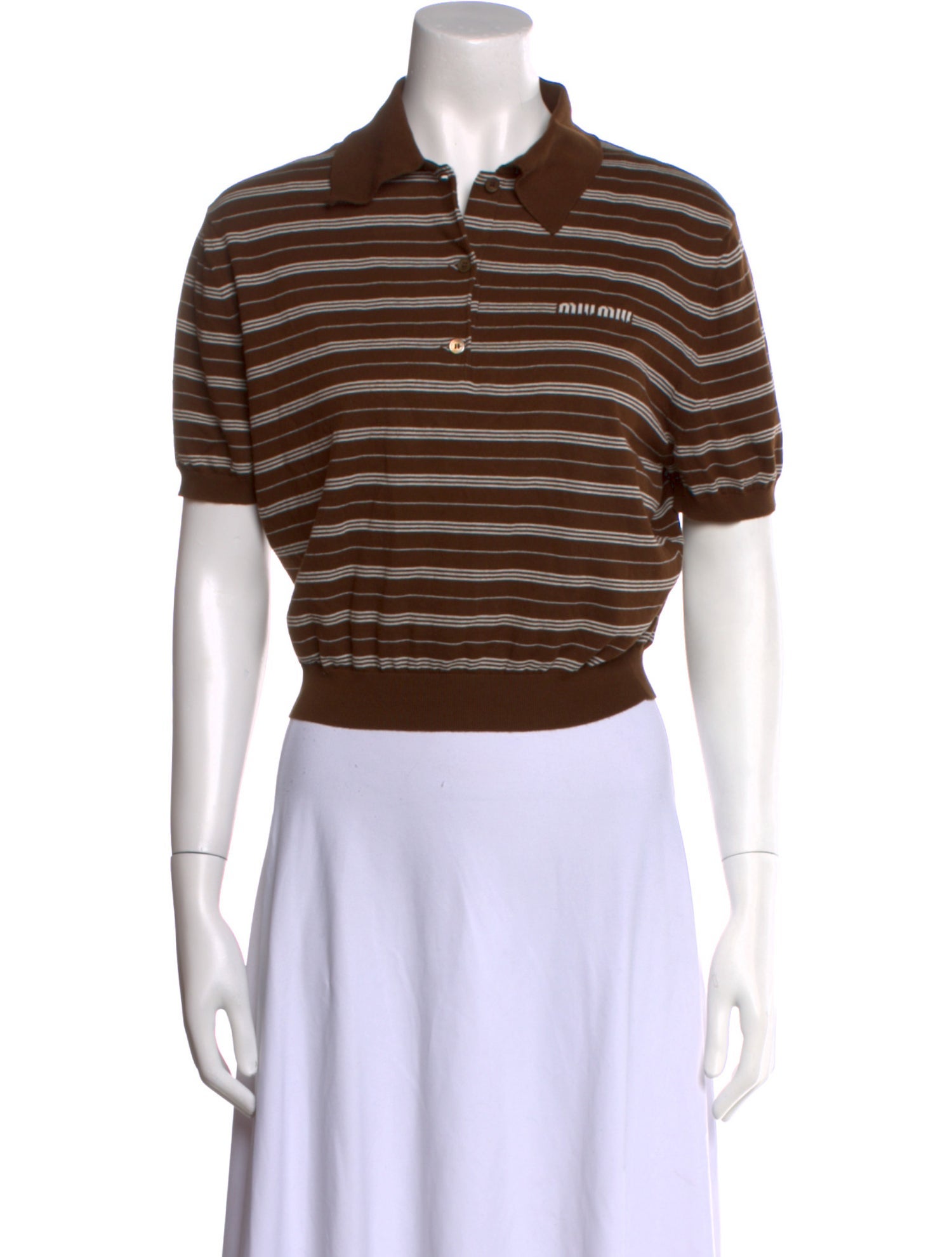 Miu Miu 2024 Striped Polo