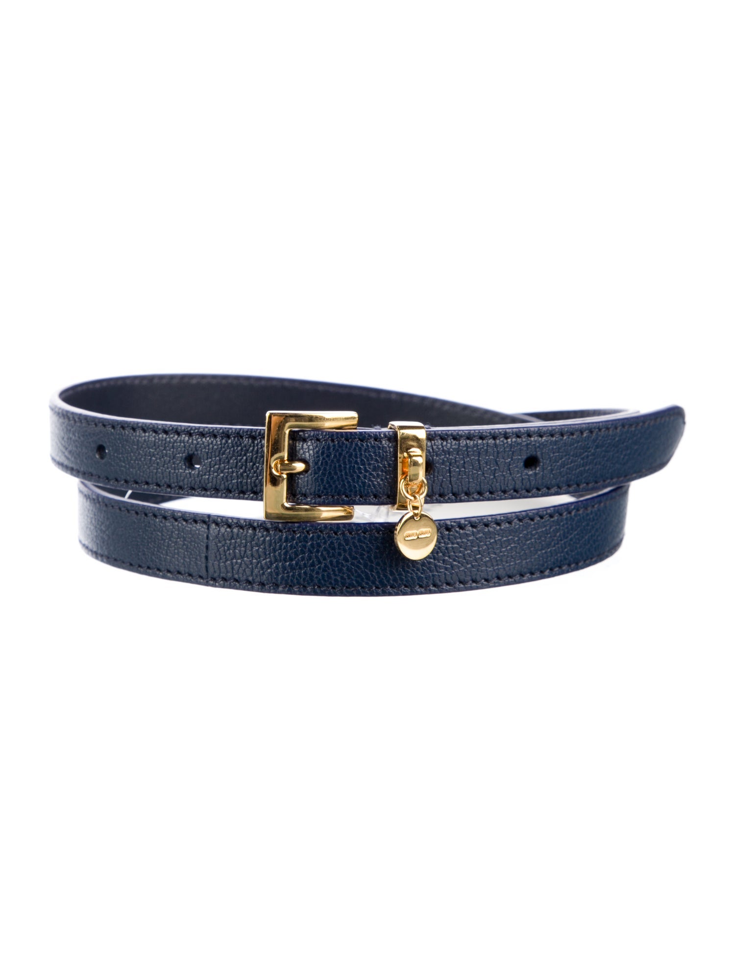 Miu Miu Skinny Leather Belt