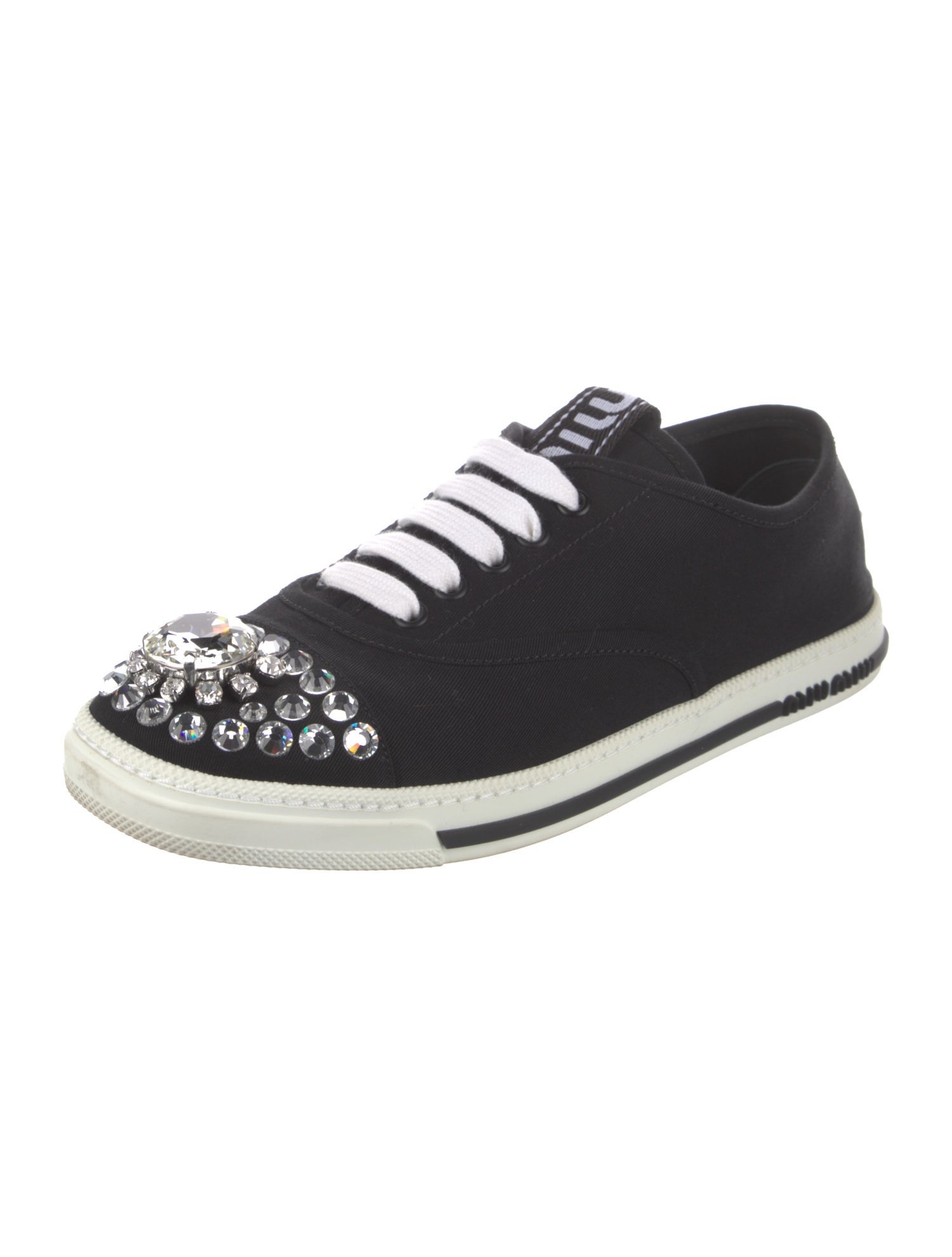 Miu Miu Suede Colorblock Pattern Sneakers