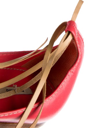 Miu Miu Leather Leather Trim Embellishment Flats