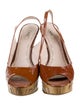 Miu Miu Patent Leather Slingback Sandals