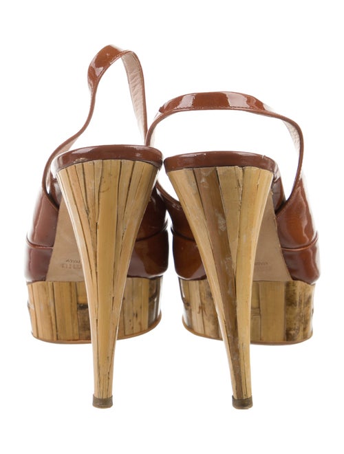 Miu Miu Patent Leather Slingback Sandals