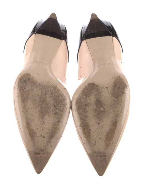 Miu Miu Spike Accents Patent Leather Pumps