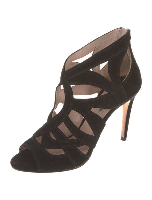 Miu Miu Suede Cutout Accent Pumps