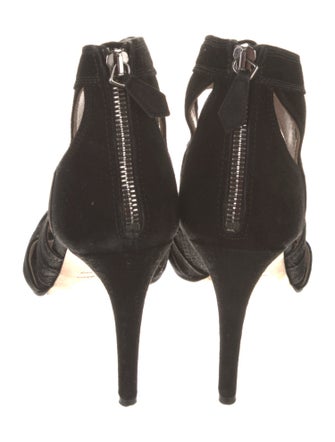 Miu Miu Suede Cutout Accent Pumps