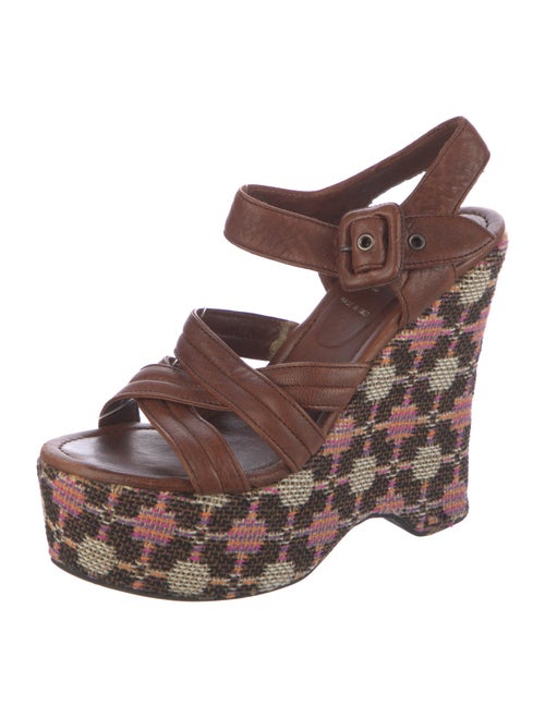 Miu Miu Leather Slingback Sandals