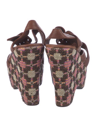 Miu Miu Leather Slingback Sandals