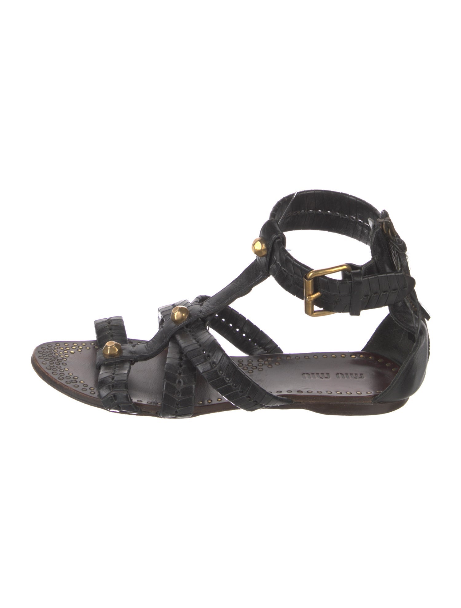 Miu Miu Leather Sandals