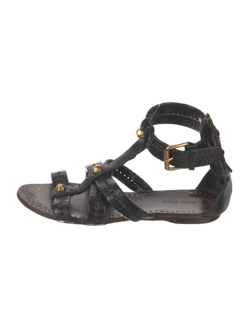 Miu Miu Leather Sandals