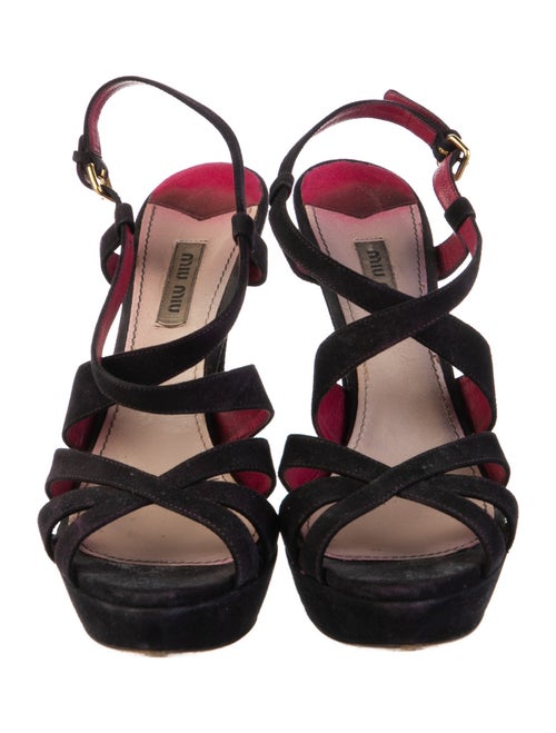 Miu Miu Suede Slingback Sandals