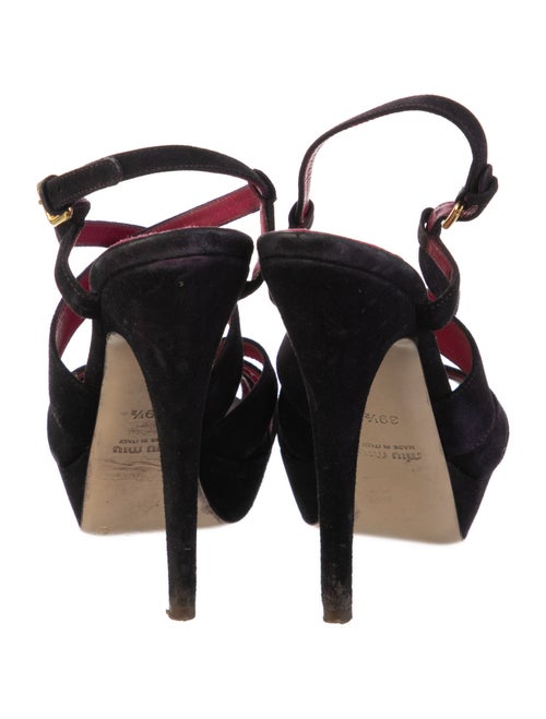 Miu Miu Suede Slingback Sandals