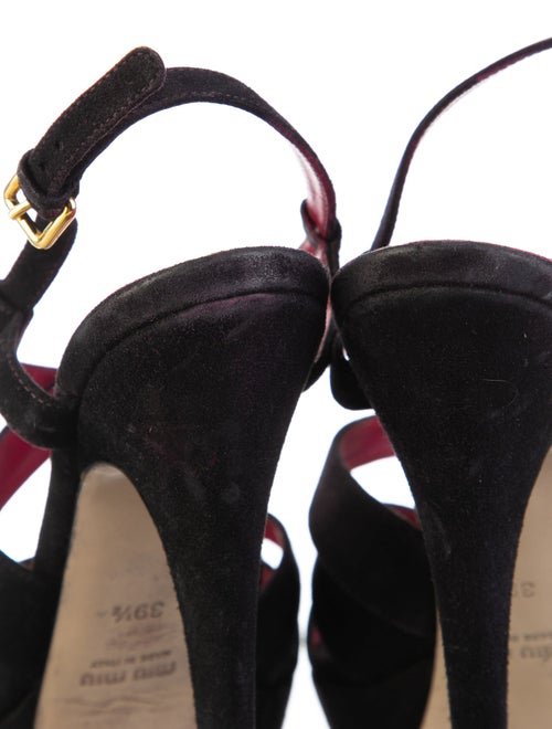 Miu Miu Suede Slingback Sandals