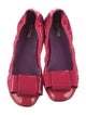Miu Miu Patent Leather Bow Accents Ballet Flats