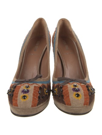 Miu Miu Suede Printed Pumps