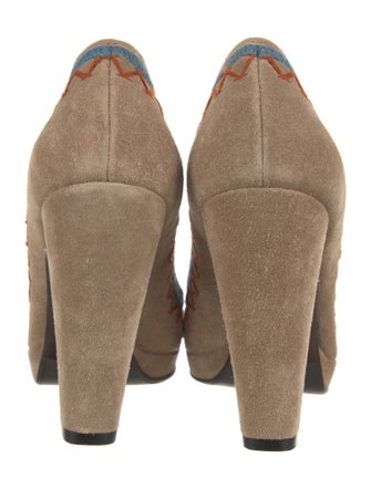 Miu Miu Suede Printed Pumps