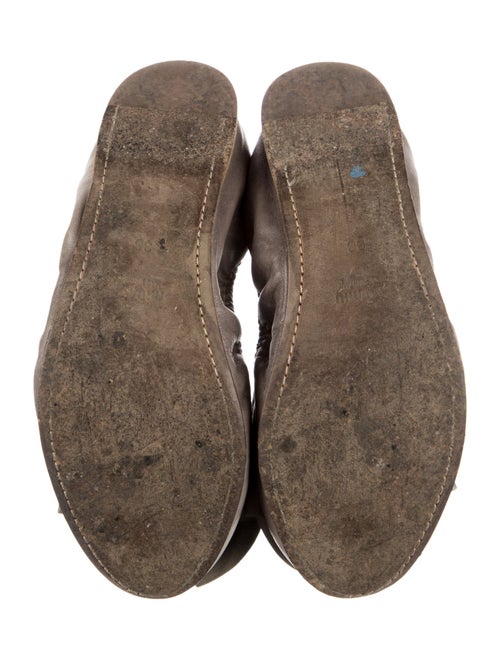 Miu Miu Leather Bow Accents Ballet Flats
