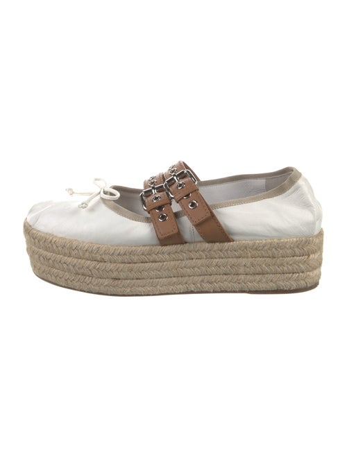Miu Miu Leather Bow Accents Espadrilles