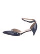 Miu Miu Patent Leather Studded Accents D'Orsay Pumps