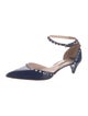 Miu Miu Patent Leather Studded Accents D'Orsay Pumps