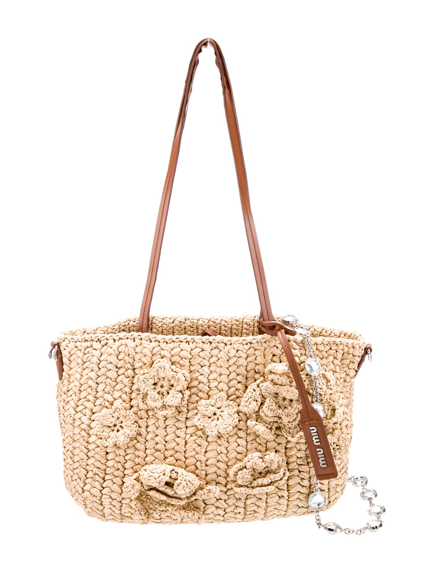 Miu Miu Raffia Shoulder Bag