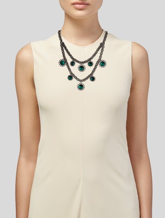 Miu Miu Crystal Collar Necklace
