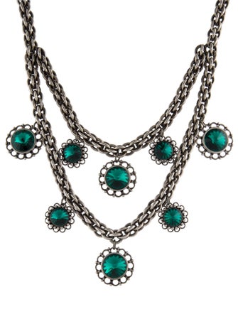 Miu Miu Crystal Collar Necklace
